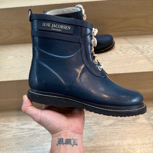 ILSE JACOBSEN SHORT RUBBER BOOT RUB2 - Navy Blue - Picture 1 of 8